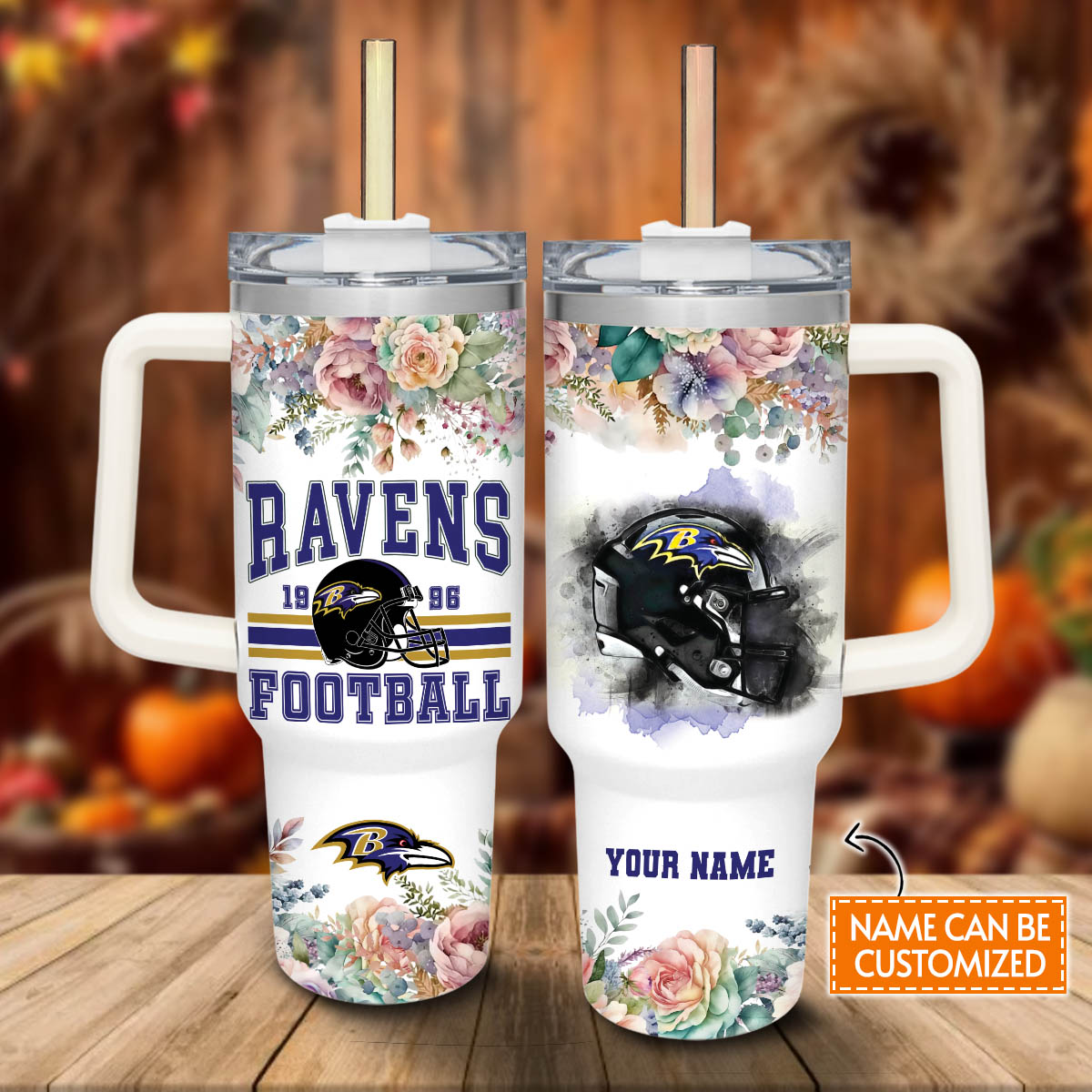 Baltimore Ravens NFL Custom Stanley Cup 40 oz 30 oz Tumbler With HandleTVC2301815