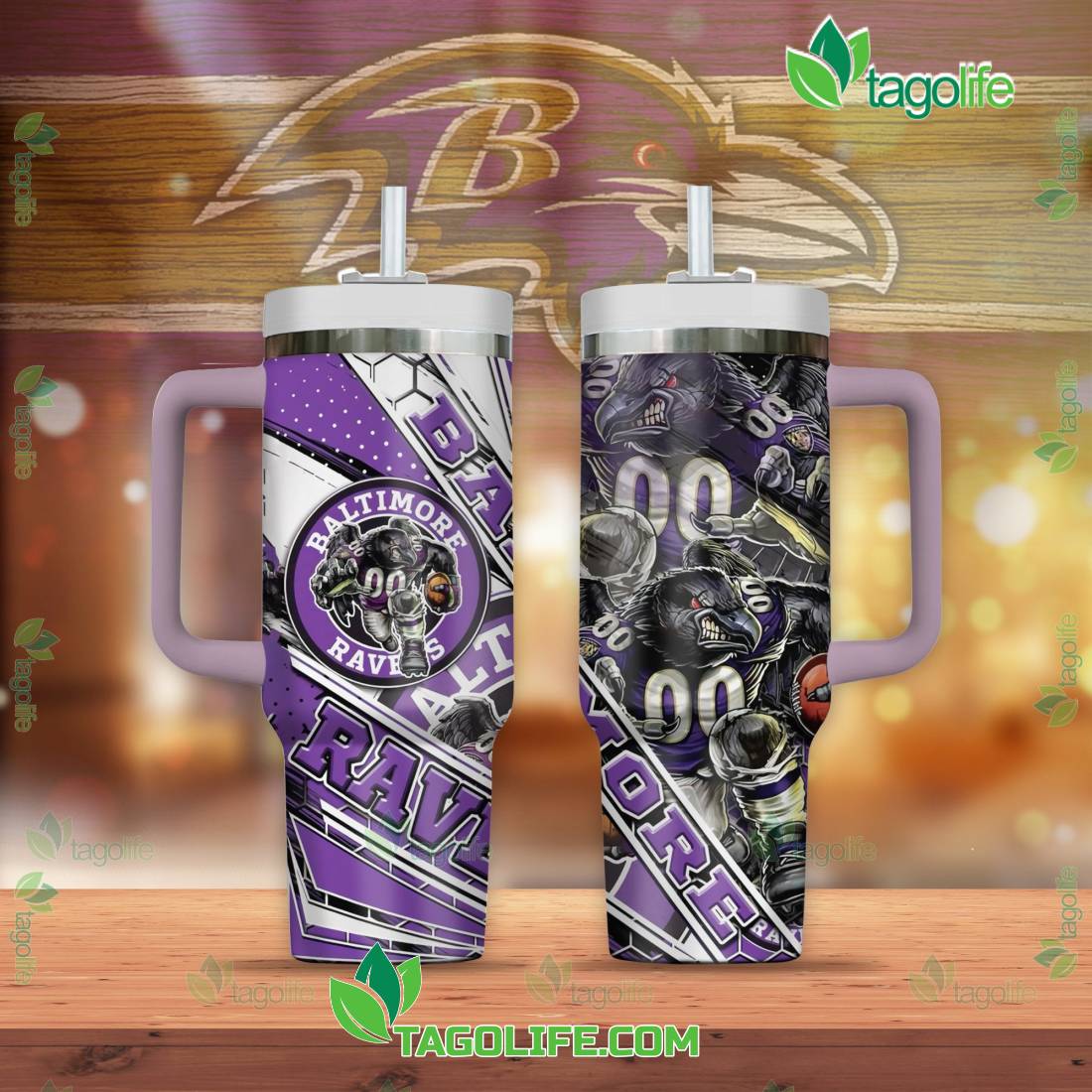 Baltimore Ravens NFL Custom Stanley Cup 40 oz 30 oz Tumbler With HandleTVC2301984