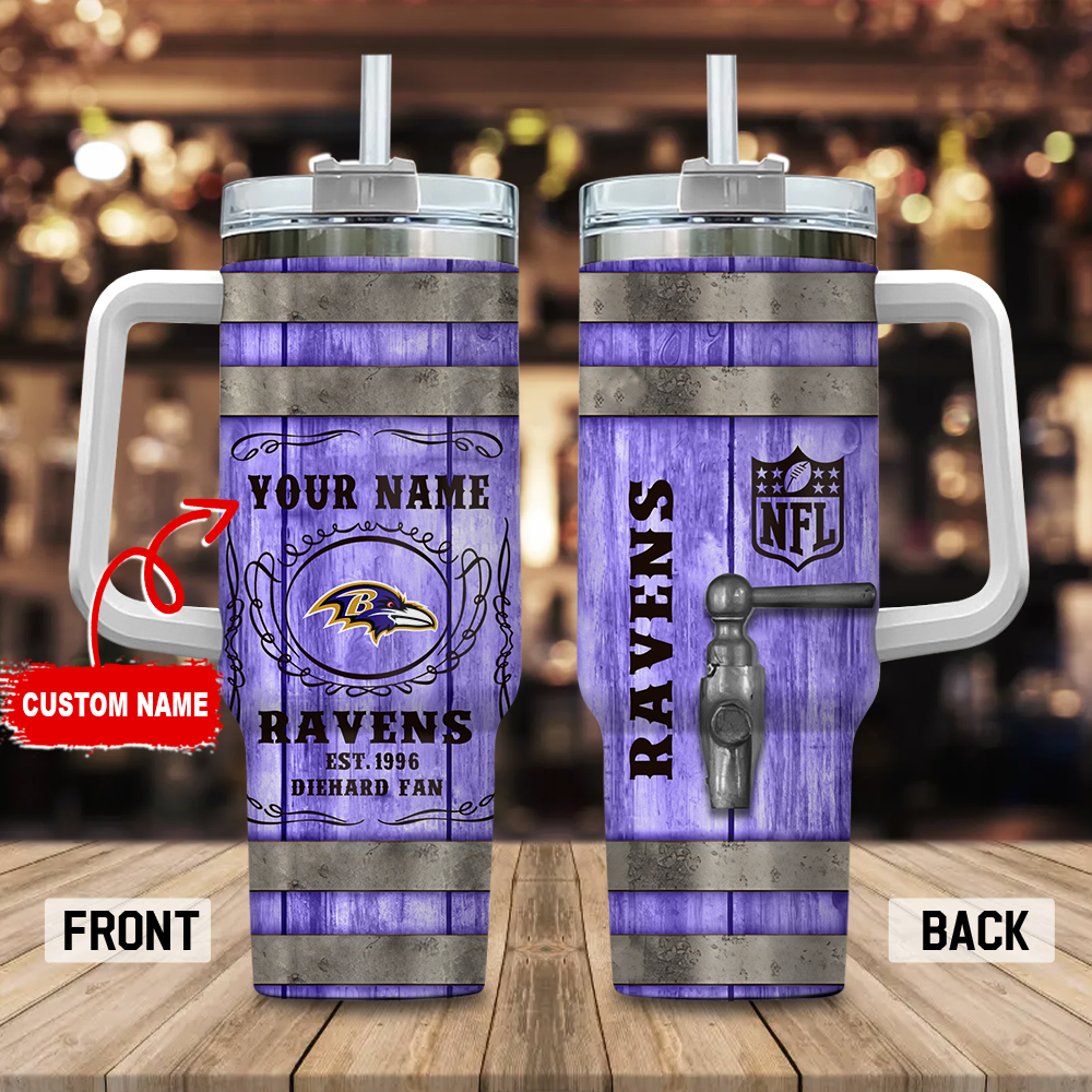Baltimore Ravens NFL Diehard Fan Custom Stanley Cup 40 oz 30 oz Tumbler With HandleTVC230196 - Image 3