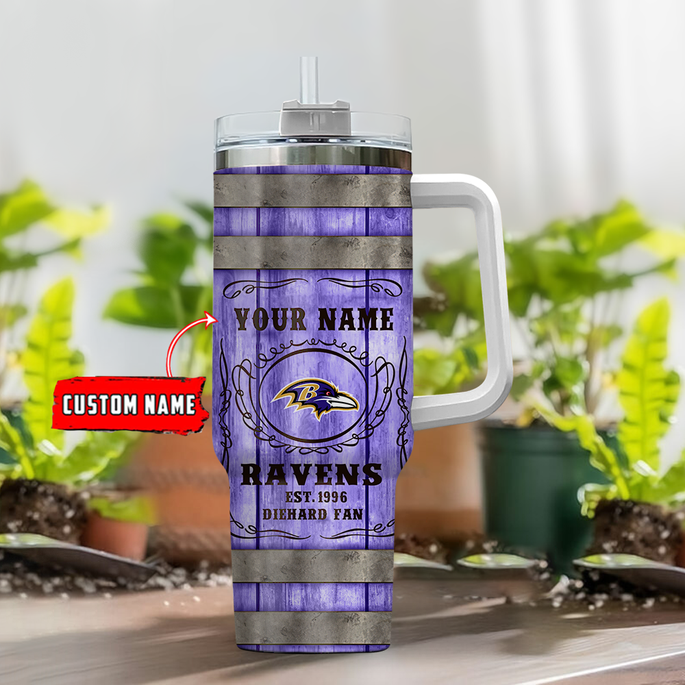 Baltimore Ravens NFL Diehard Fan Custom Stanley Cup 40 oz 30 oz Tumbler With HandleTVC230196 - Image 4