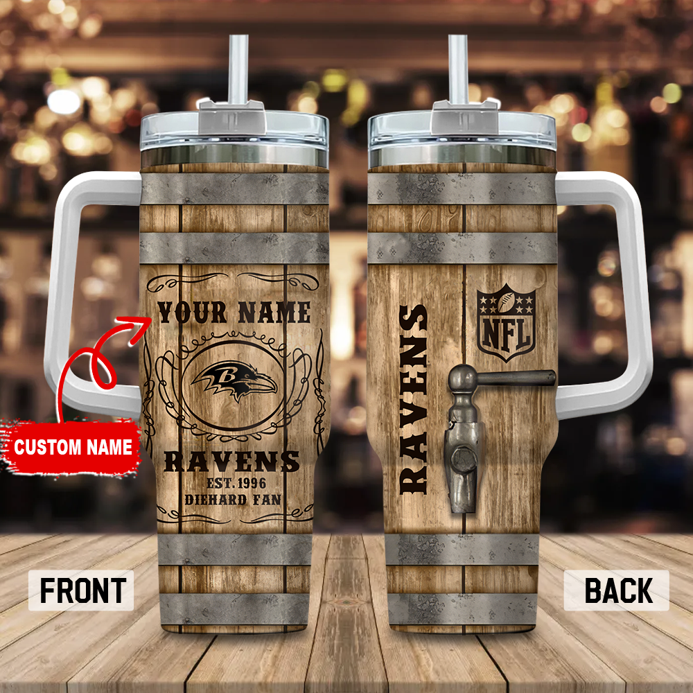 Baltimore Ravens NFL Diehard Fan Custom Stanley Cup 40 oz 30 oz Tumbler With HandleTVC230196