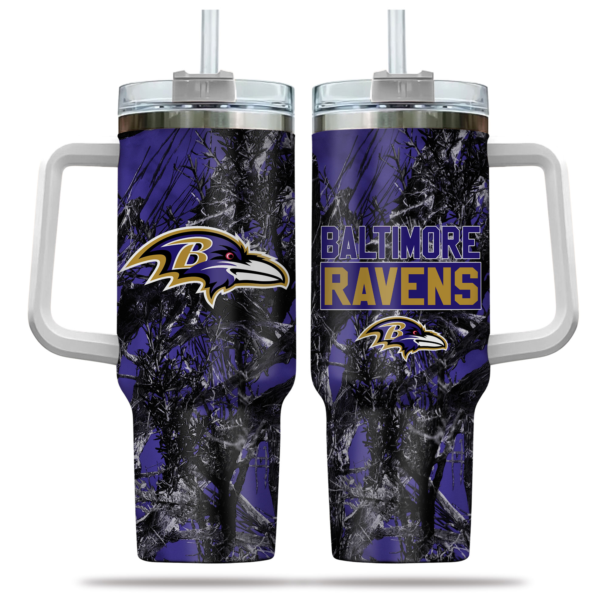 Baltimore Ravens NFL Hunting Custom Stanley Cup 40 oz 30 oz Tumbler With HandleTVC230181