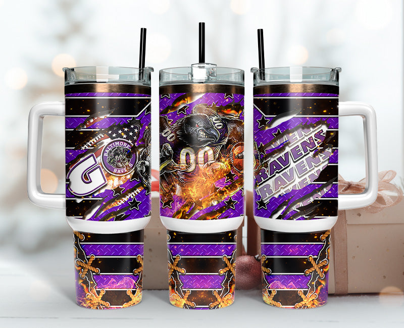 Baltimore Ravens NFL Mascot Custom Stanley Cup 40 oz 30 oz Tumbler With HandleTVC2301147