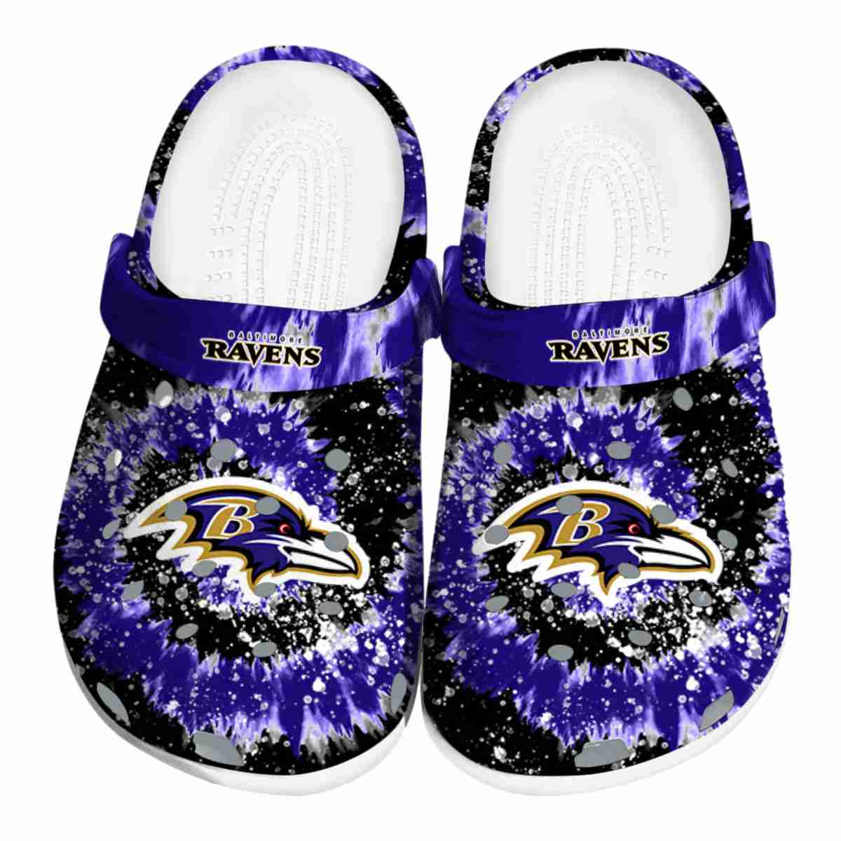 Baltimore Ravens NFL Sport Crocs Crocband Clogs Shoes Comfortable For Men Women and Kids
