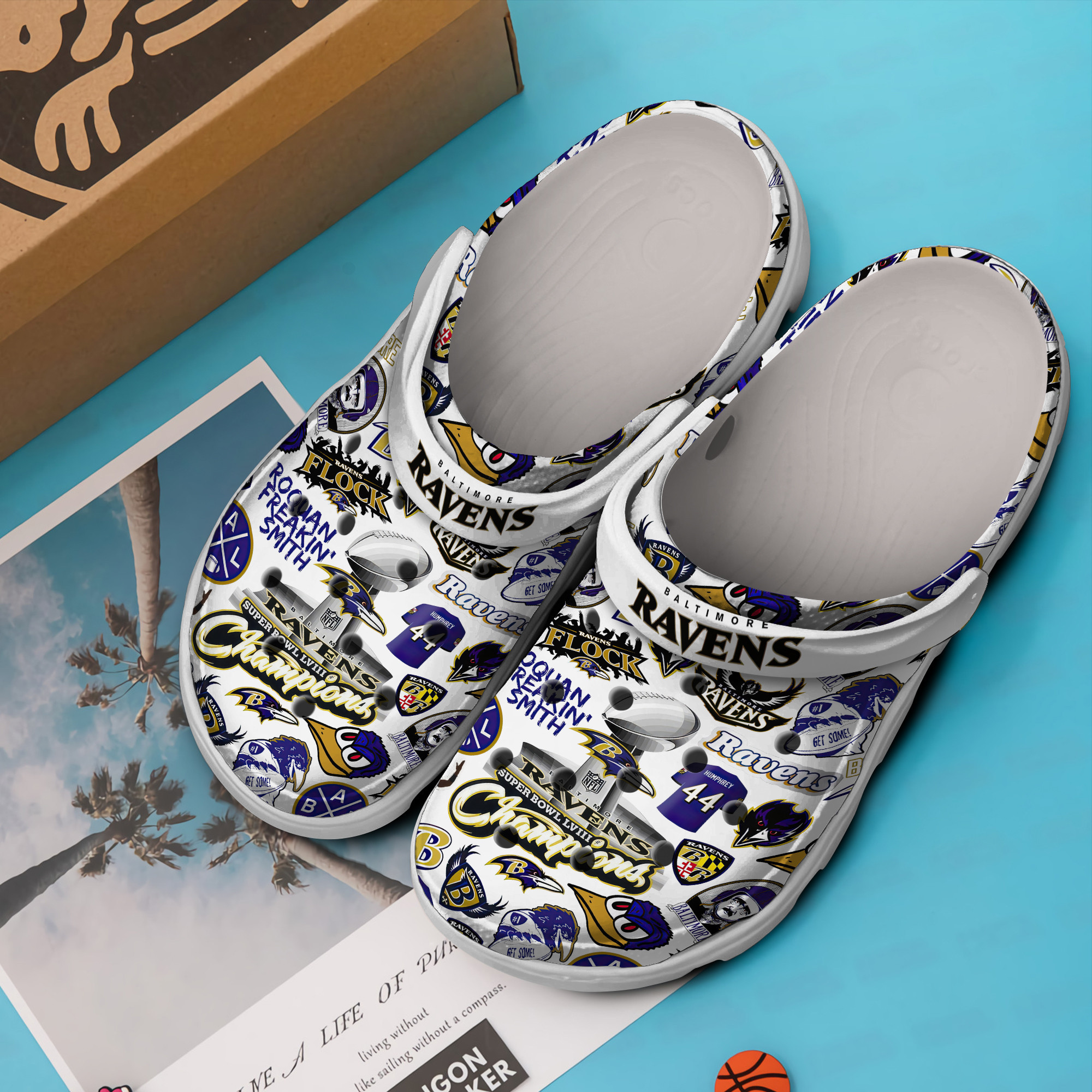 Baltimore Ravens NFL Sport Crocs Crocband Clogs Shoes Comfortable For Men Women and Kids - Image 2