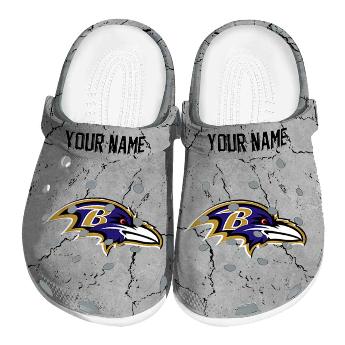 Baltimore Ravens NFL Sport Crocs Crocband Clogs Shoes Comfortable For Men Women and Kids