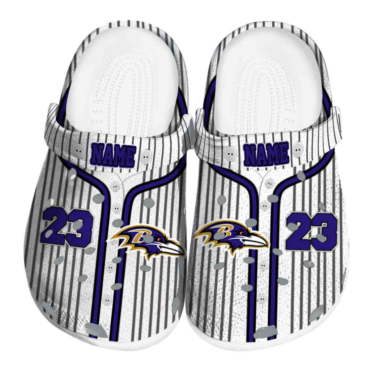 Baltimore Ravens NFL Sport Crocs Crocband Clogs Shoes Comfortable For Men Women and Kids