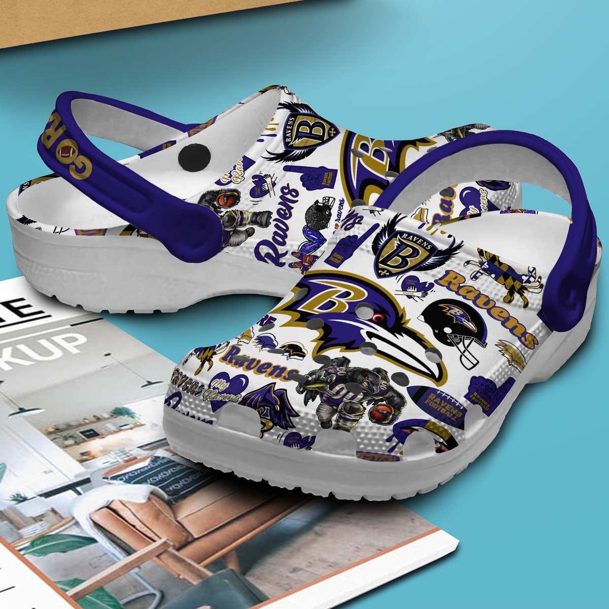 Baltimore Ravens NFL Sport Crocs Crocband Clogs Shoes Comfortable For Men Women and Kids - Image 2