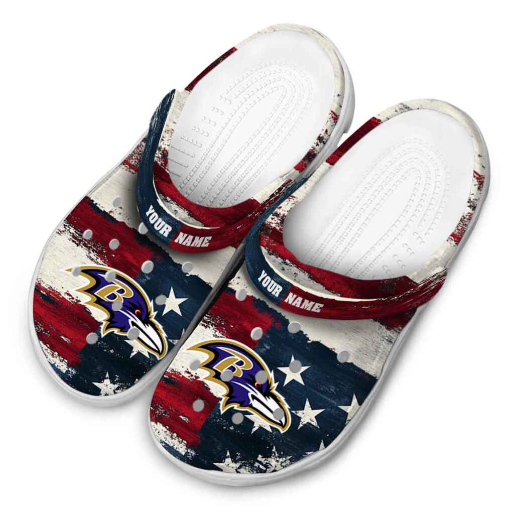Baltimore Ravens Patriotic Stripes ClogTVC1801960 - Image 4