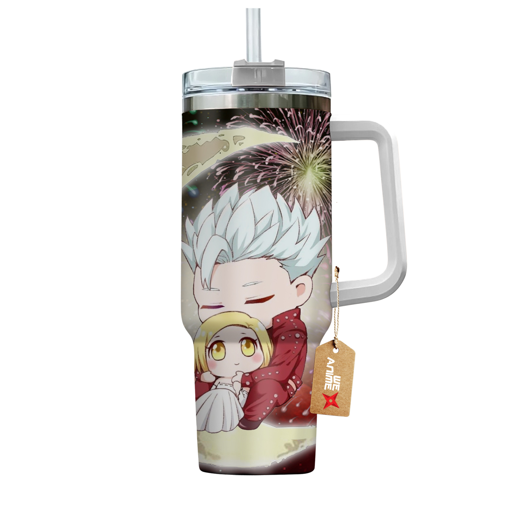 Ban & Elaine The Seven Deadly Sins Anime Valentine Custom Stanley Cup 40 oz 30 oz Tumbler With HandleTVC2301167 - Image 4