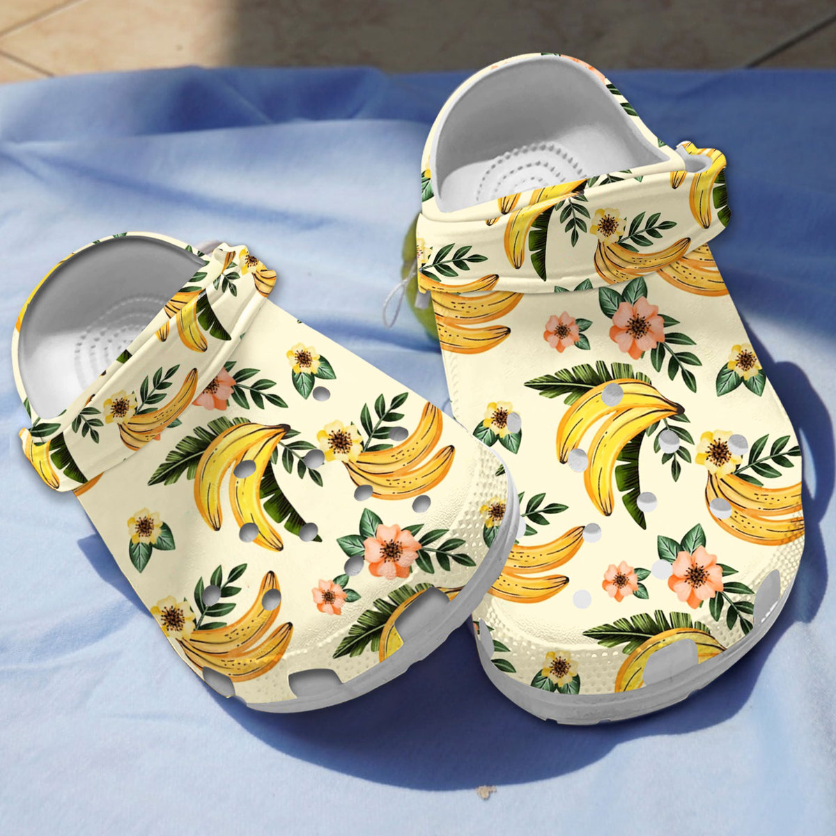 Banana Fruit Crocs Crocband Clogs Shoes Comfortable For Men Women and Kids