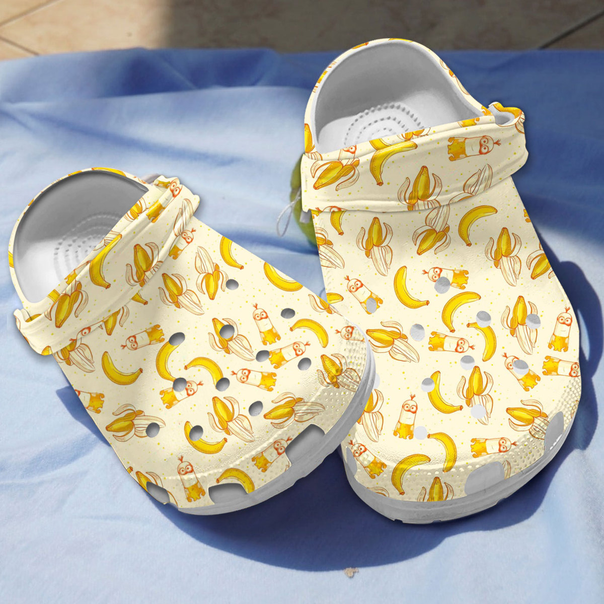 Banana Fruit Crocs Crocband Clogs Shoes Comfortable For Men Women and Kids