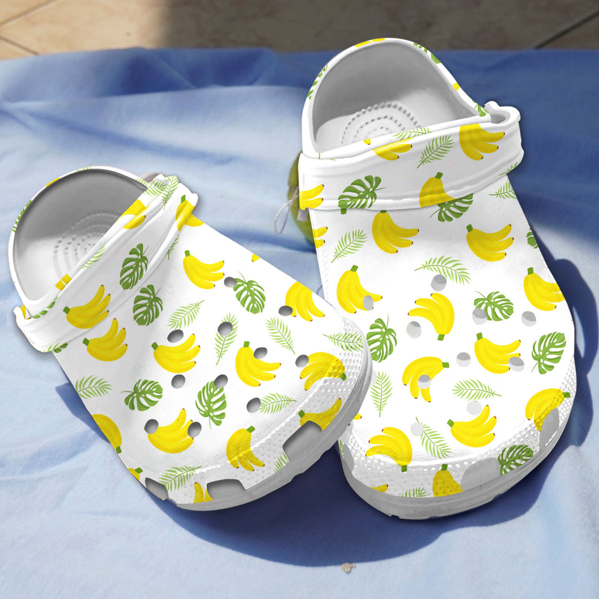 Banana Fruit Crocs Crocband Clogs Shoes Comfortable For Men Women and Kids