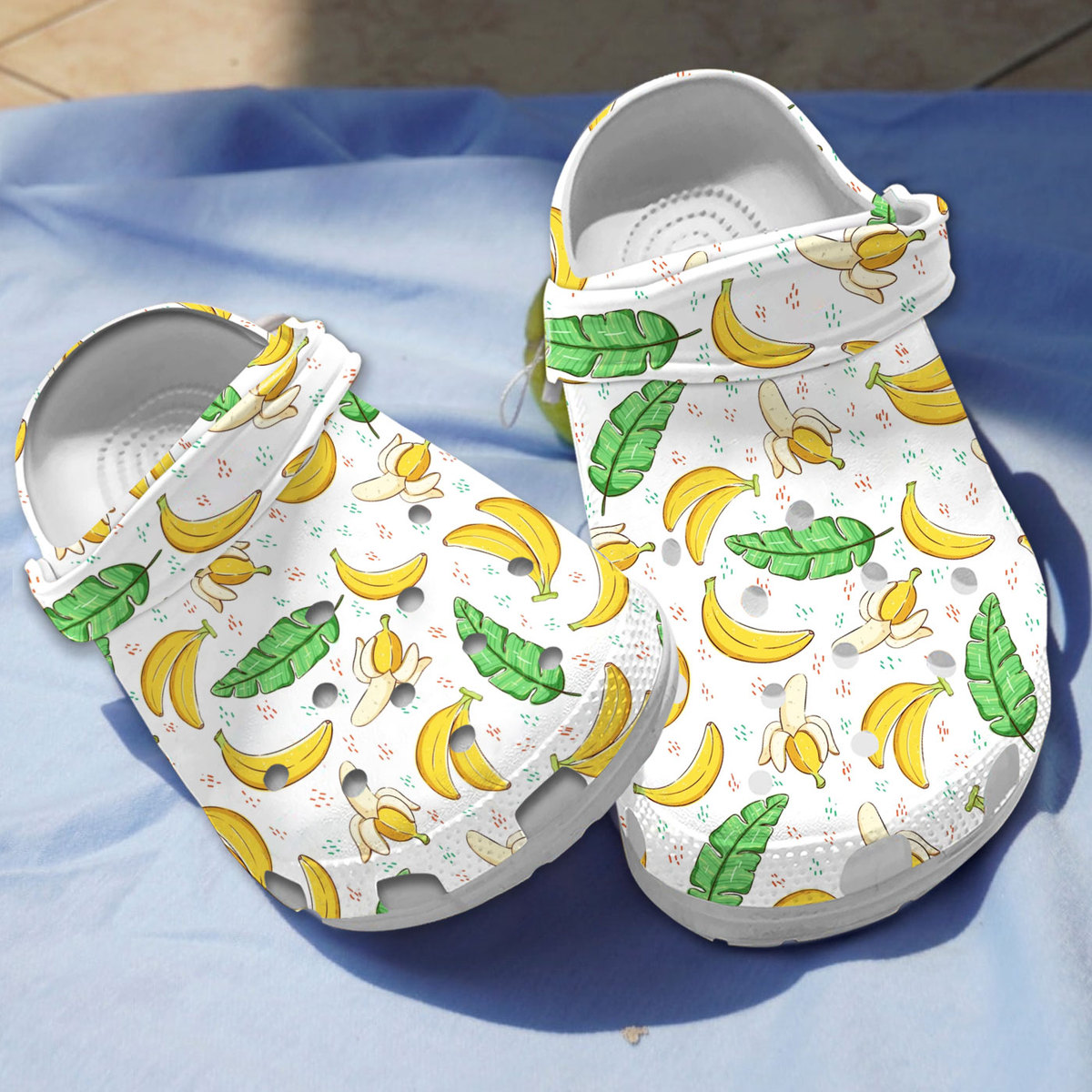 Banana Fruit Crocs Crocband Clogs Shoes Comfortable For Men Women and Kids