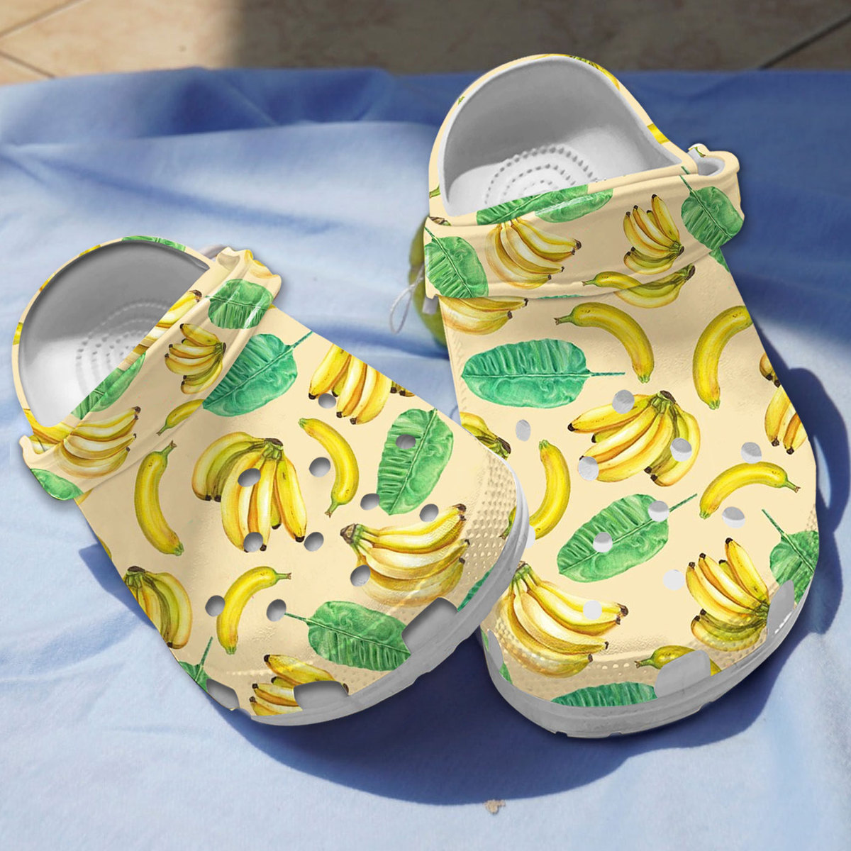 Banana Fruit Crocs Crocband Clogs Shoes Comfortable For Men Women and Kids