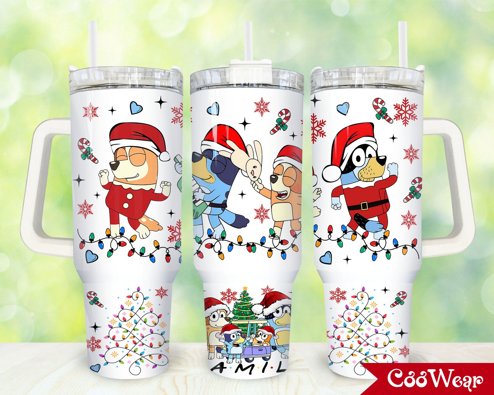 Bandit And Chilli BlueyCartoon Custom Stanley Cup 40 oz 30 oz Tumbler With HandleTVC2301863