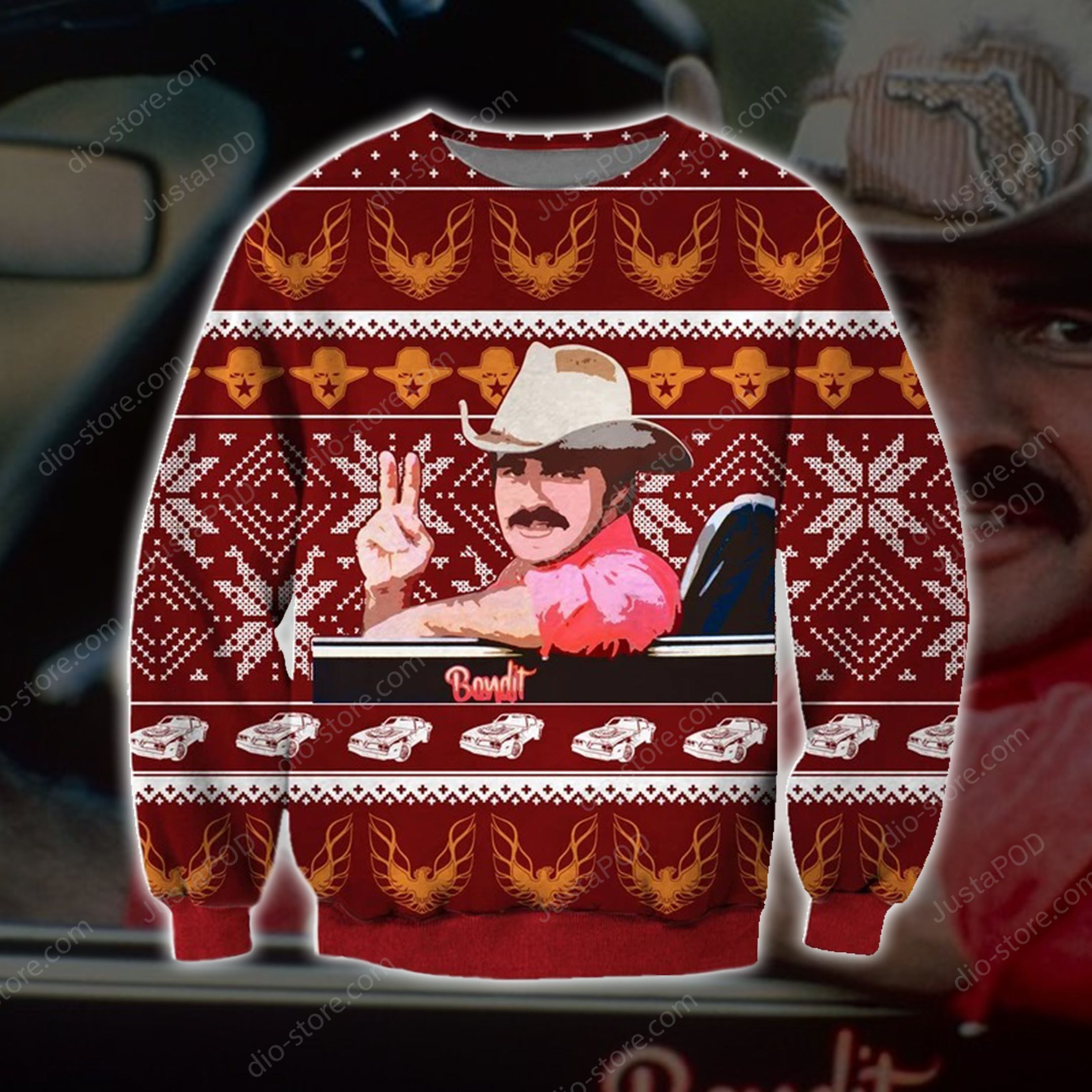Bandit Ugly Christmas Sweater Adult 3D Funny Matching for family