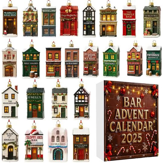 Bar Advent Calendar 2025, 24 Day Bar Figurines: Vintage Christmas Ornament Countdown - Image 10