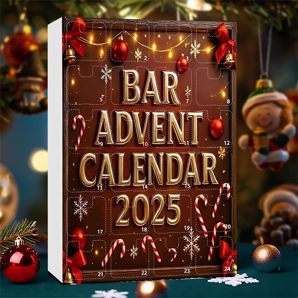 Bar Advent Calendar 2025, 24 Day Bar Figurines: Vintage Christmas Ornament Countdown - Image 8