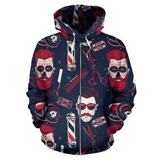 Barber Shop 3D All Over Print Hoodie, Zip Hoodie