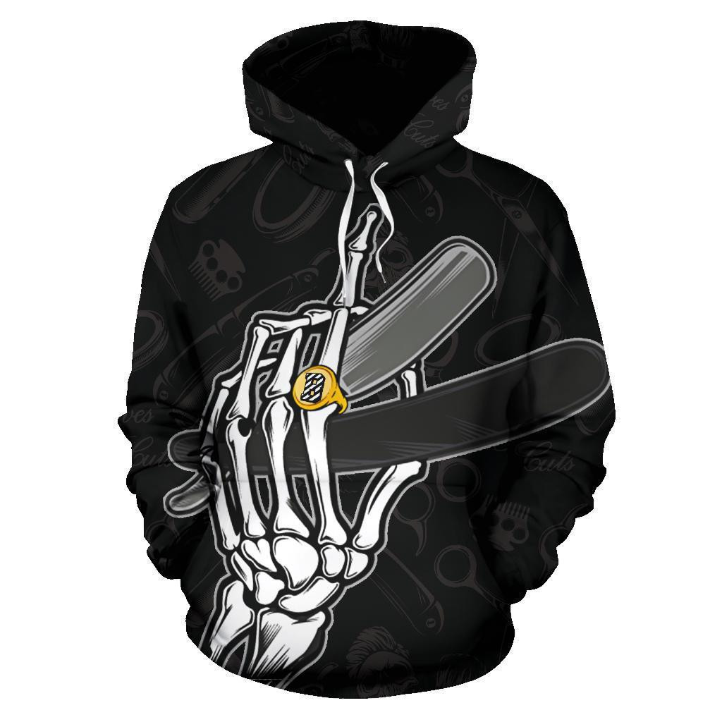 Barber Shop Skull 3D All Over Print Hoodie, Zip Hoodie