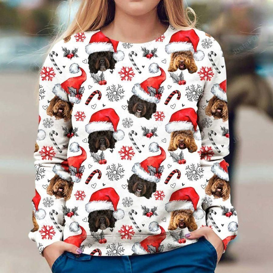 Barbet Dog Christmas Ugly Christmas Sweater Adult 3D Funny Matching for family