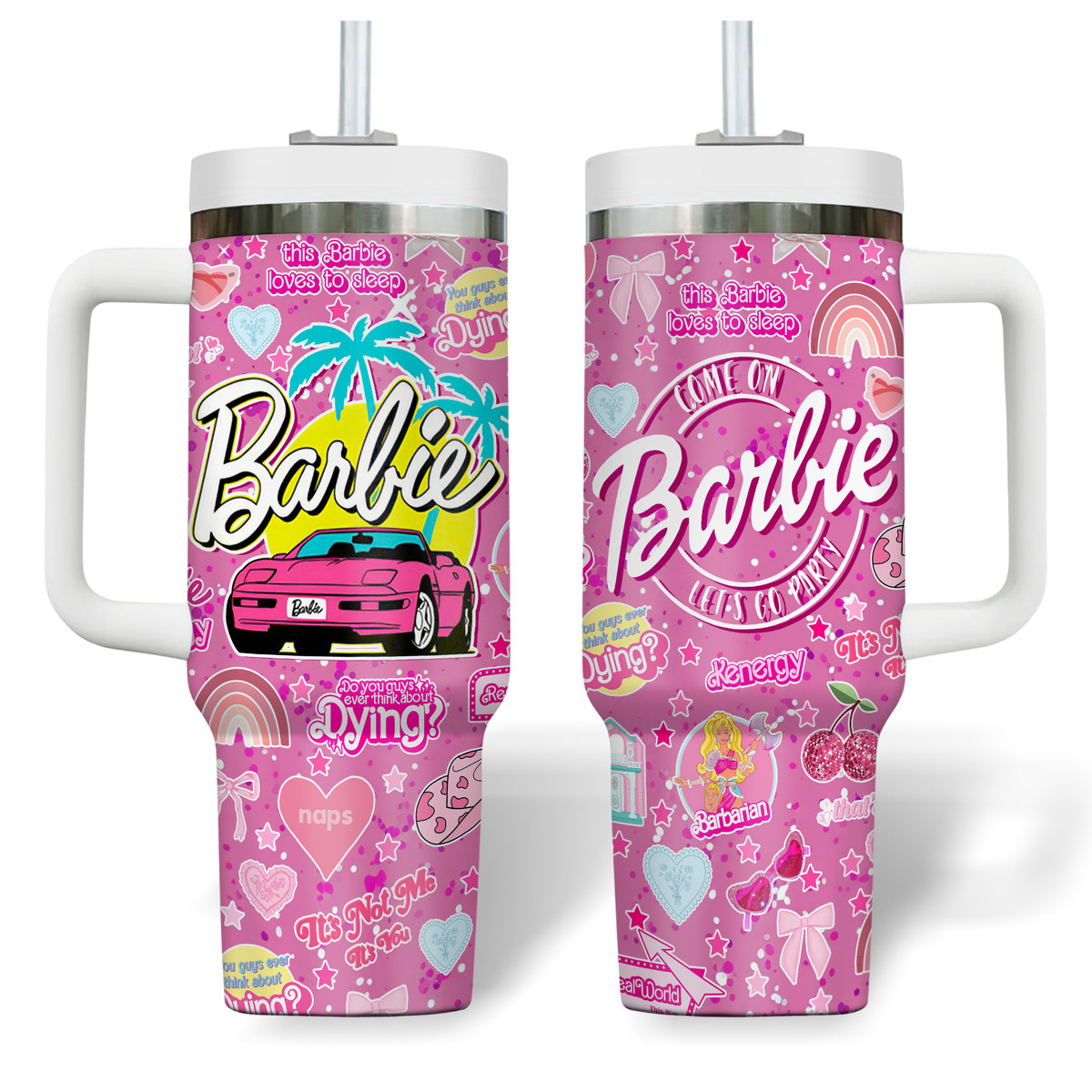Barbie Cartoon Custom Stanley Cup 40 oz 30 oz Tumbler With HandleTVC2301321
