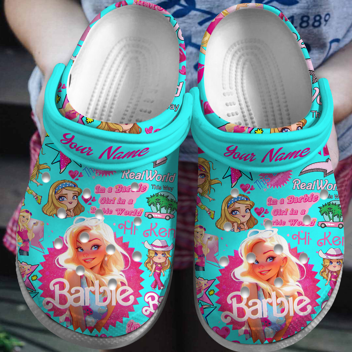 Barbie Movie CartoonÂ Crocs Crocband Clogs Shoes Comfortable For Men Women and Kids