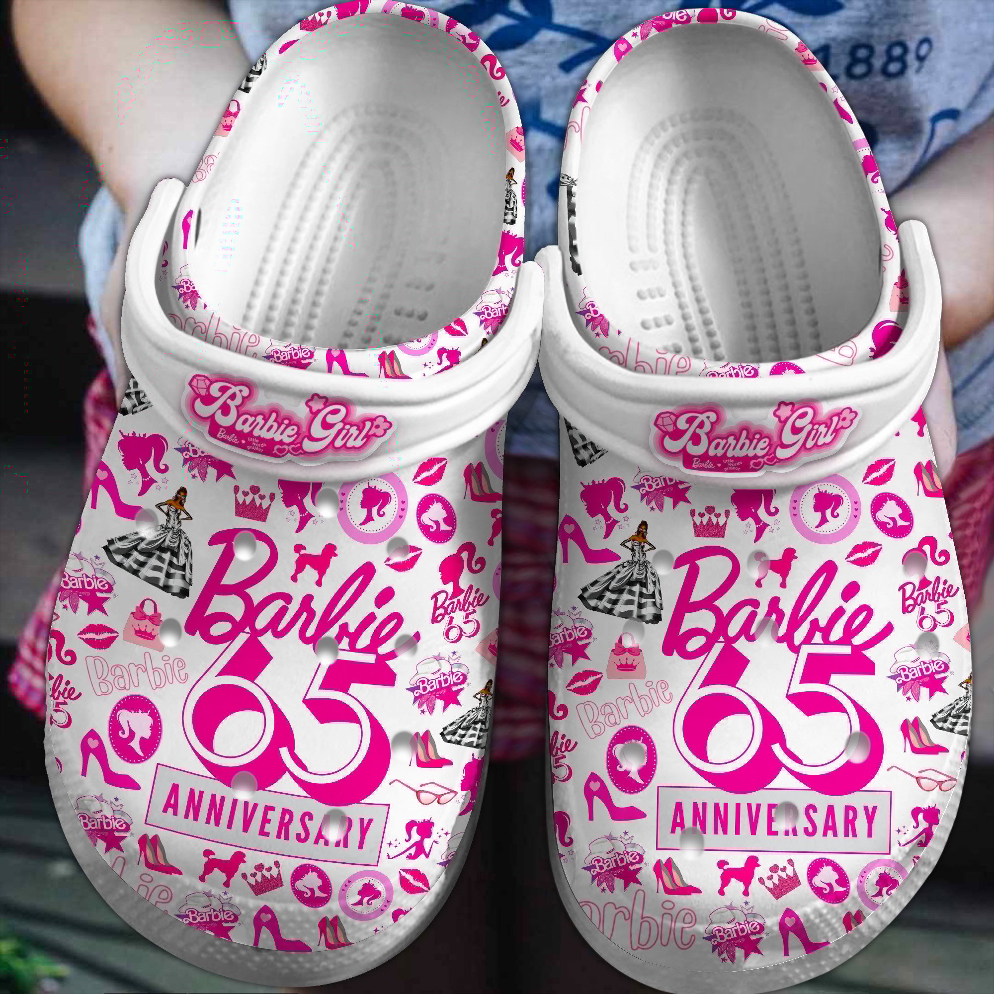 Barbie Movie Crocs Crocband Clogs Shoes Comfortable For Men Women and Kids