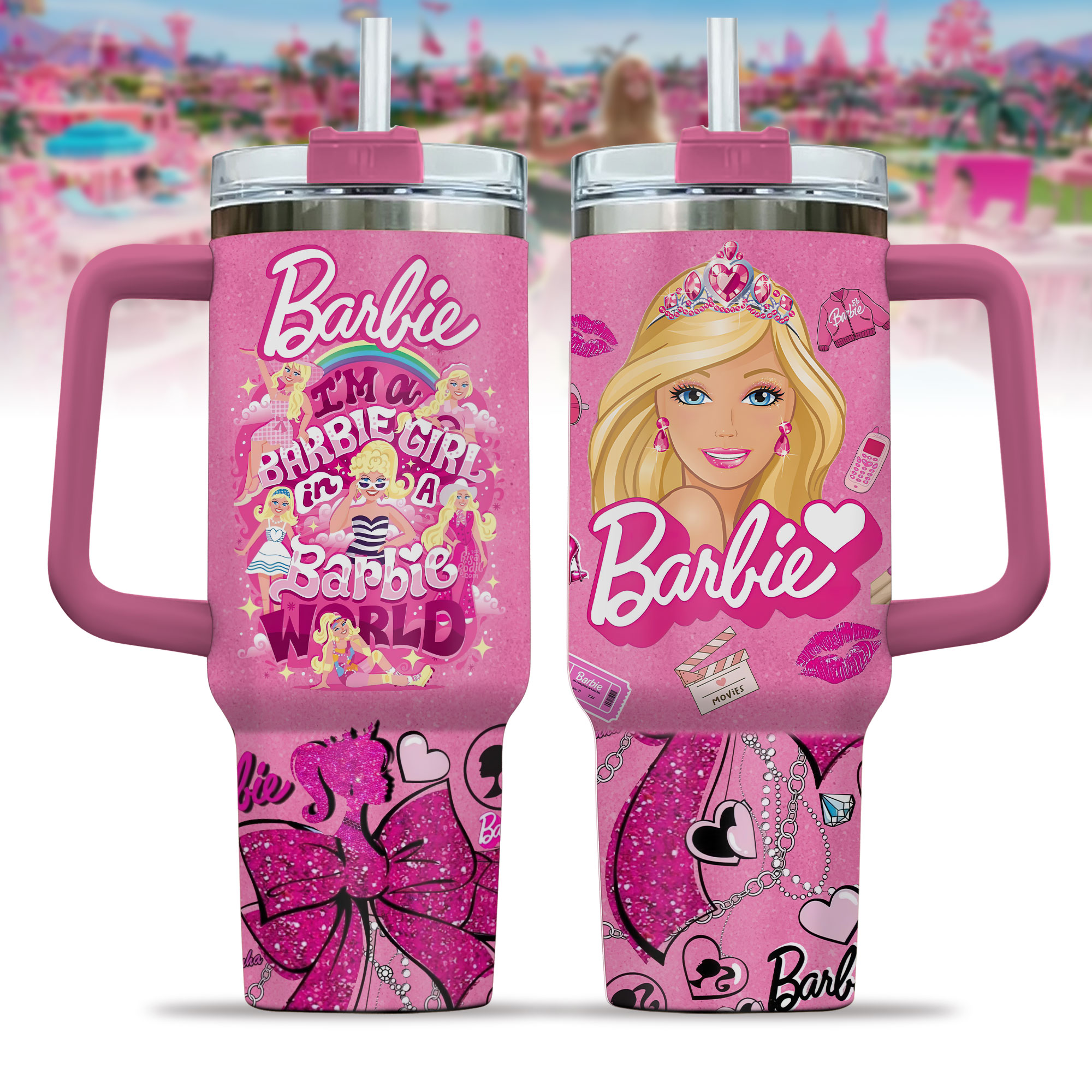 Barbie Movies Custom Stanley Cup 40 oz 30 oz Tumbler With HandleTVC230195