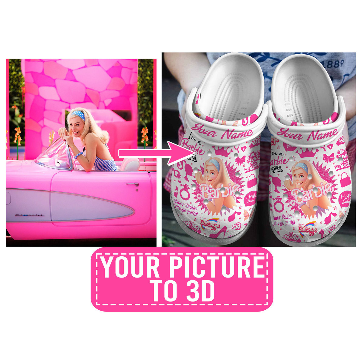 Barbie Personalized Movie Crocs Crocband Clogs Shoes Comfortable For Men Women and Kids - Image 5