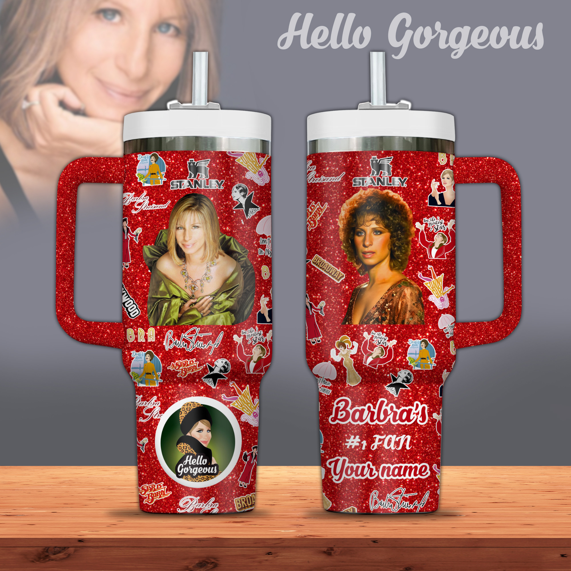 Barbra Streisand Music Custom Stanley Cup 40 oz 30 oz Tumbler With HandleTVC2301343