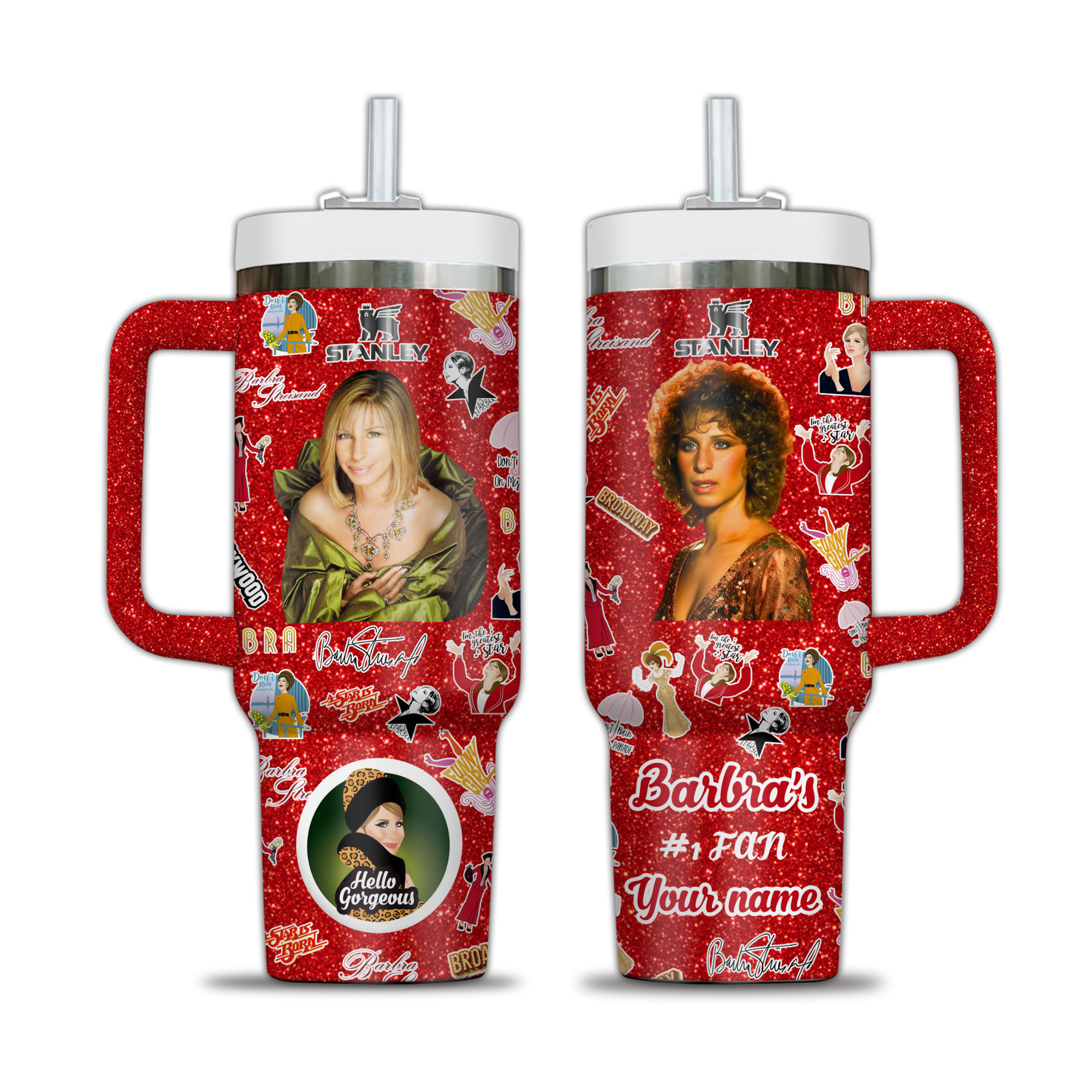 Barbra Streisand Music Custom Stanley Cup 40 oz 30 oz Tumbler With HandleTVC2301343 - Image 2