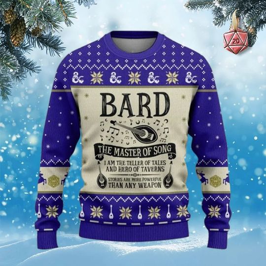 Bard The Master Of Song Ugly Sweater - Image 4