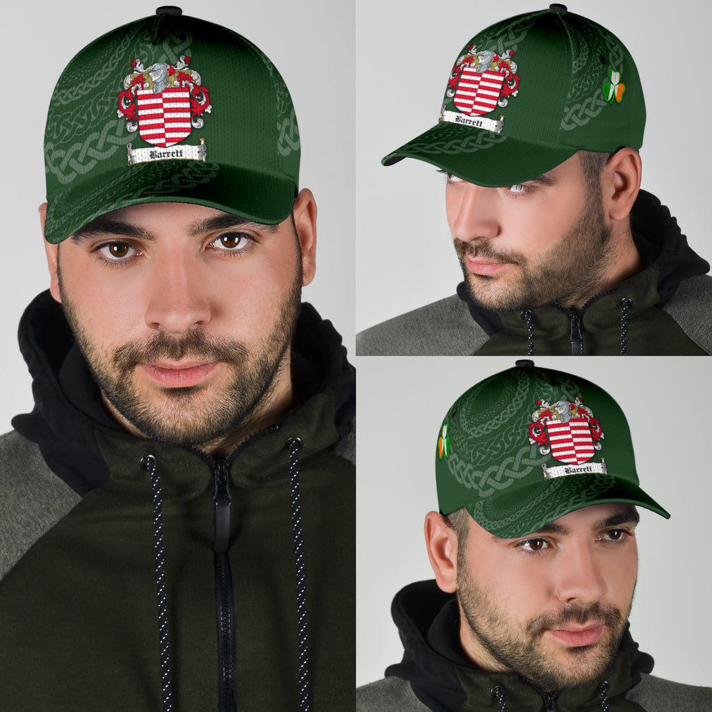 Barrett Coat Of Arms - Irish Family Crest St Patrick's Day Hat Classic Cap Trucker Hats Custom Hats Gifts For Men & Women