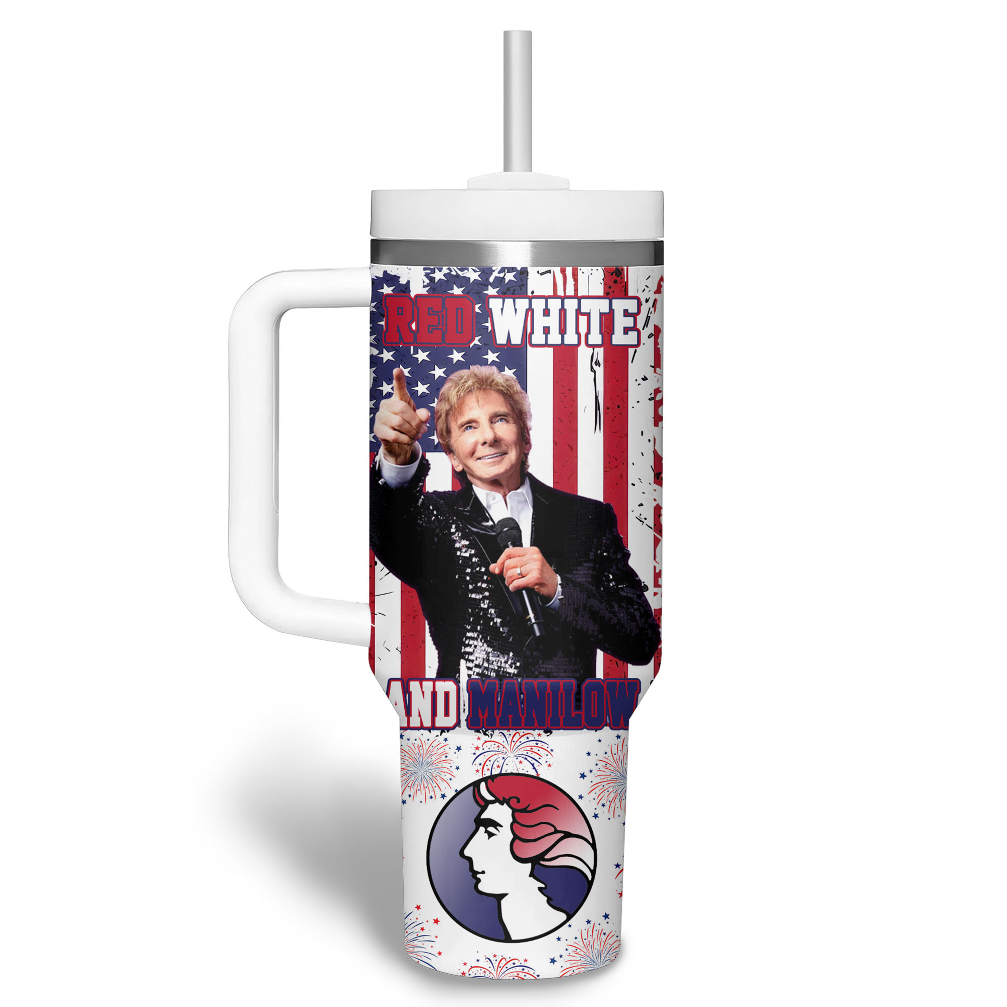 Barry Manilow Music Custom Stanley Cup 40 oz 30 oz Tumbler With HandleTVC2301179 - Image 3