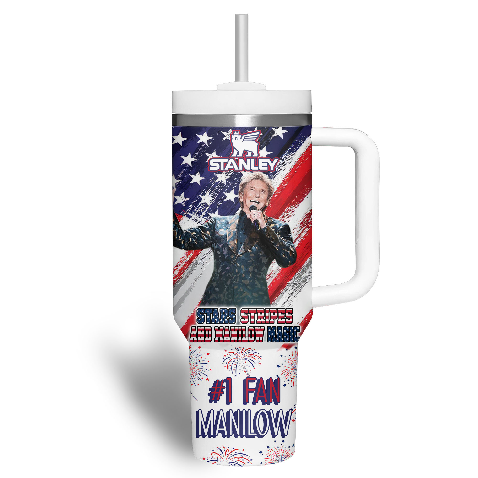 Barry Manilow Music Custom Stanley Cup 40 oz 30 oz Tumbler With HandleTVC2301179 - Image 4