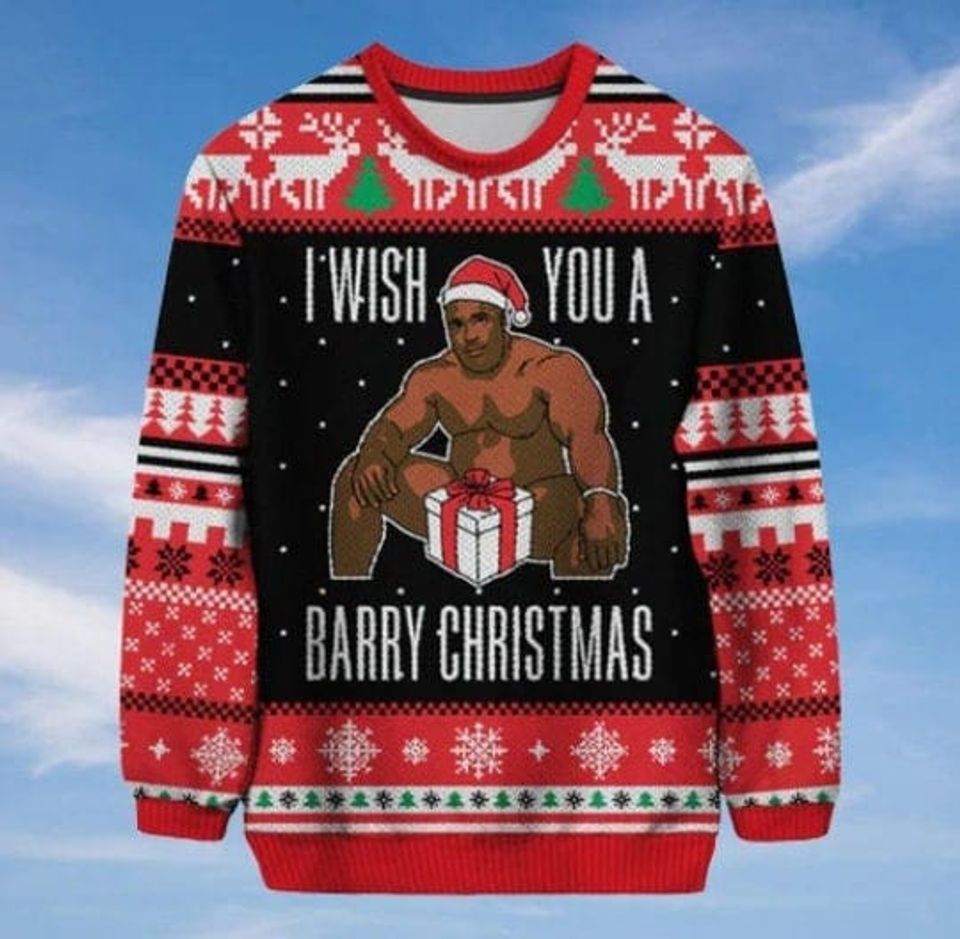 Barry Wood Funny Ugly Christmas Sweater