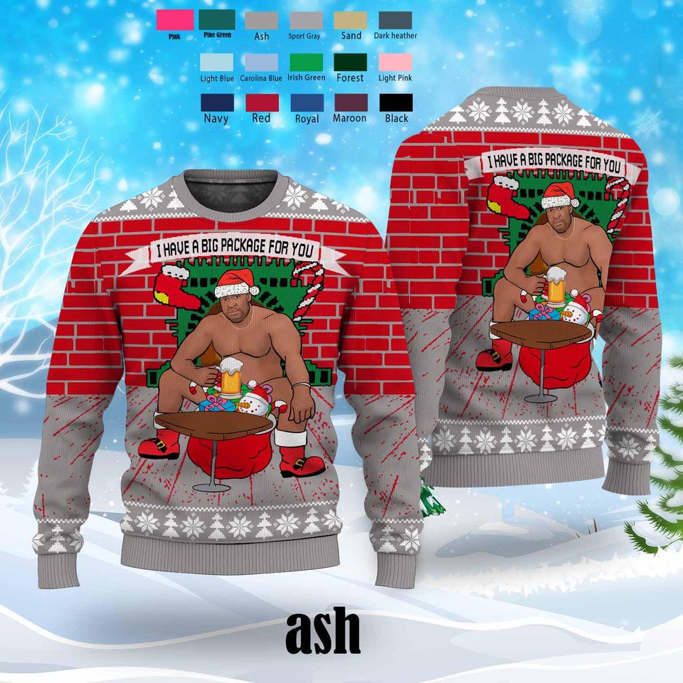 Barry Wood Ugly Christmas Sweater, I Have A Big Package For You Christmas Sweater - Image 4
