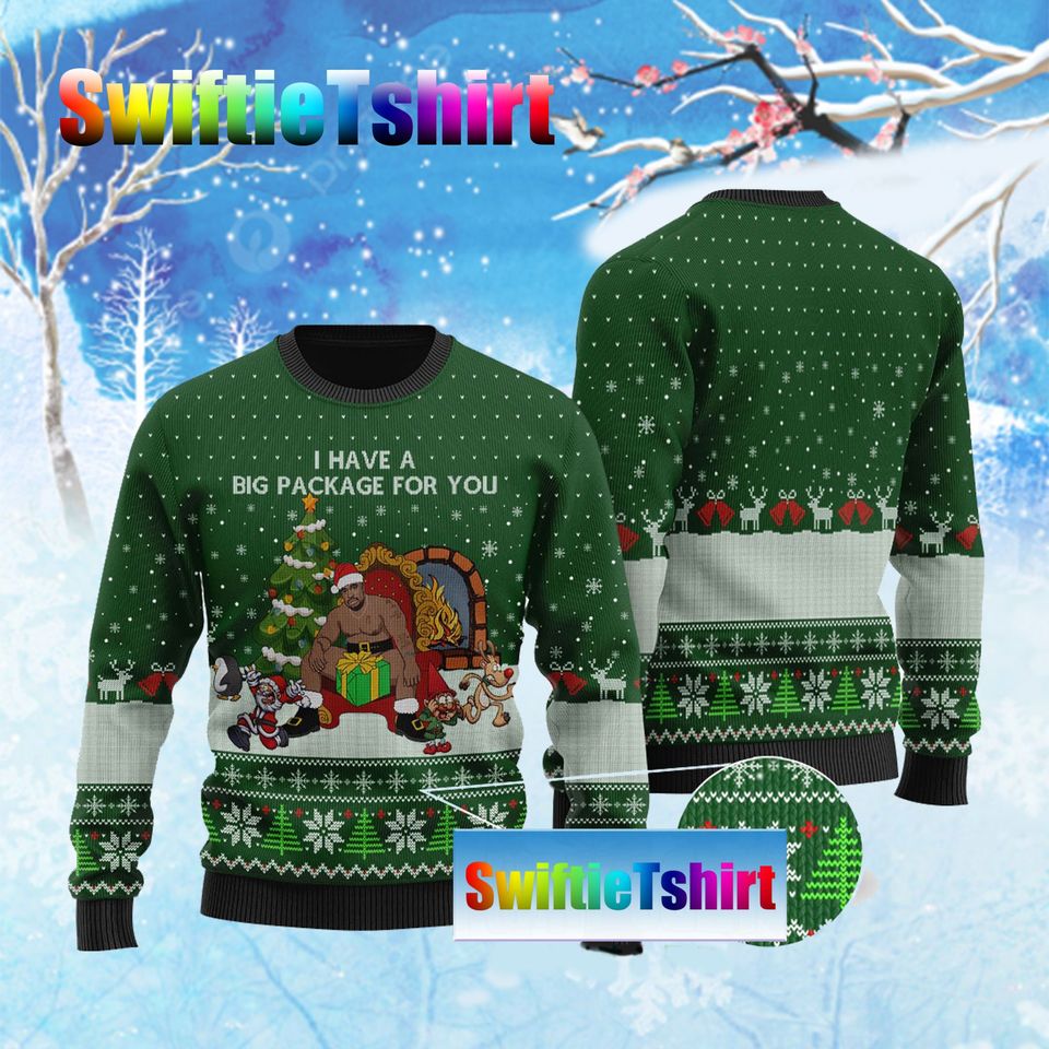 Barry Wood Ugly Christmas Sweater, I Have A Big Package For You Christmas Sweater