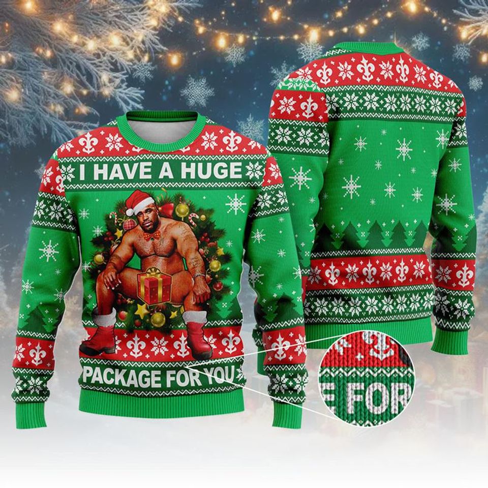 Barry Wood Ugly Christmas Sweater, I Have A Huge Package For You Sweatshirt