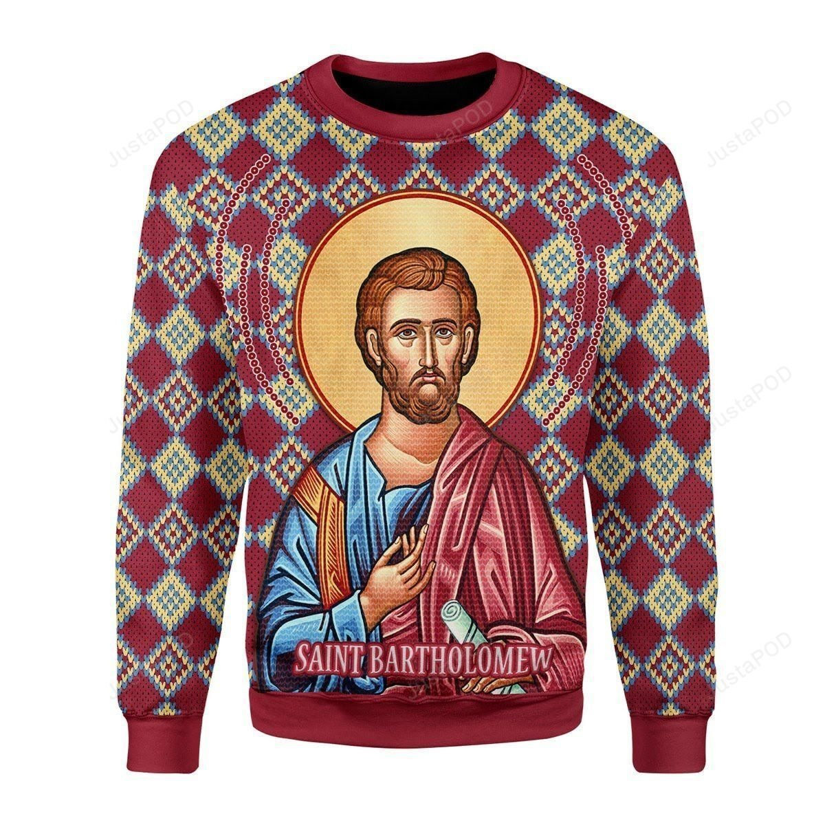 Bartholomew The Apostle Ugly Christmas Sweater Adult 3D Funny Matching for family