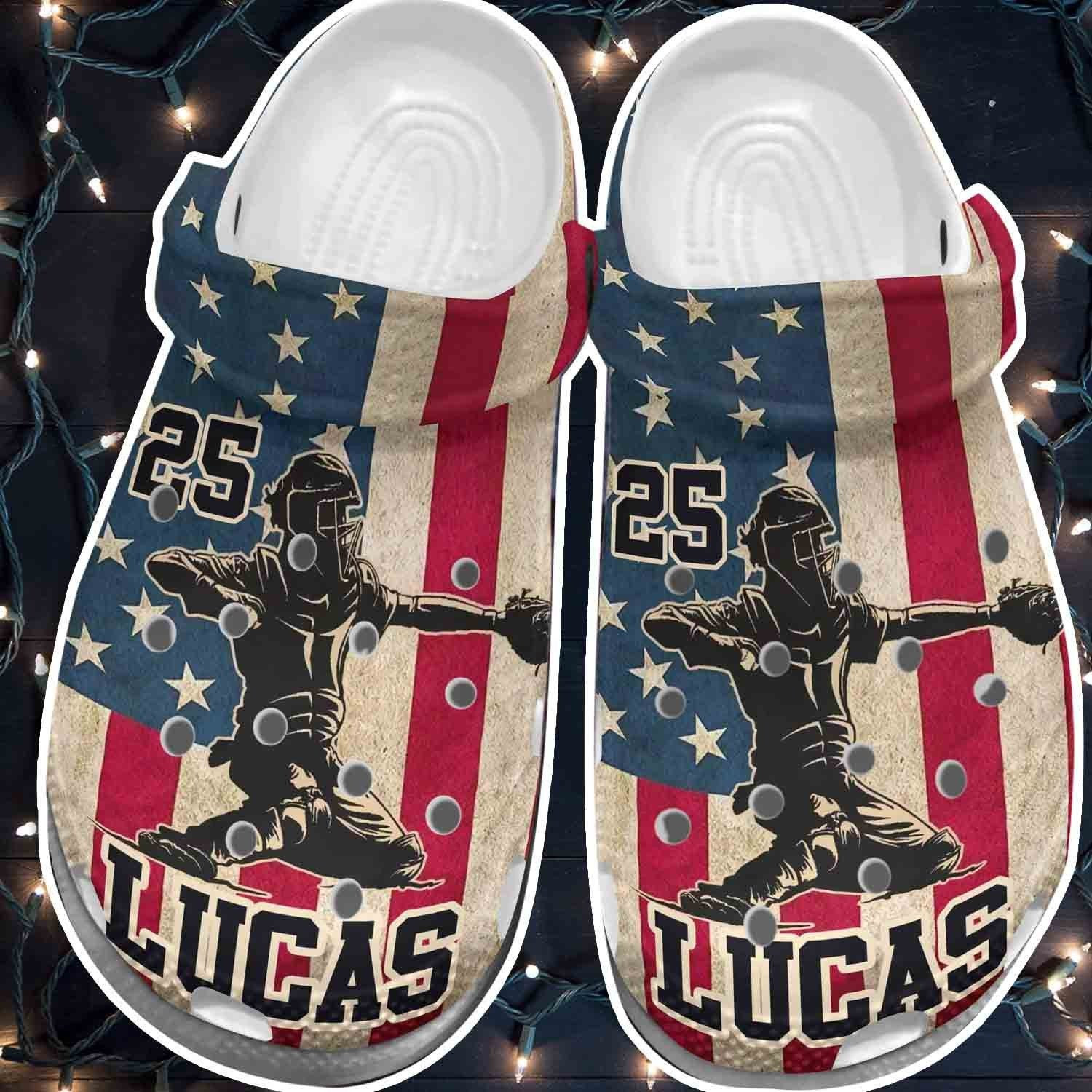 Baseball 4Th Of July Usa Flag Shoes For Batter - America Flag Personalized clogs