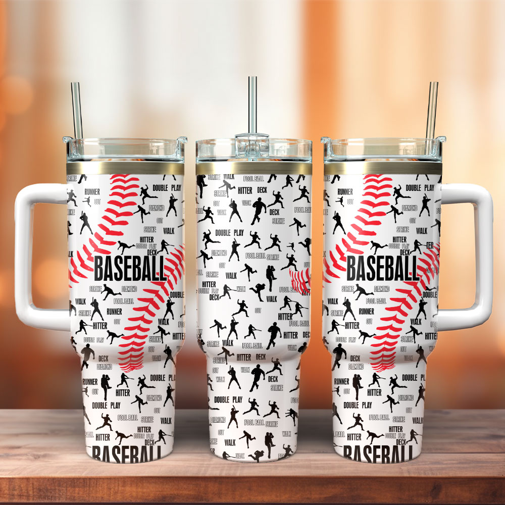 Baseball Artwork Custom Stanley Cup 40 oz 30 oz Tumbler With HandleTVC2301242