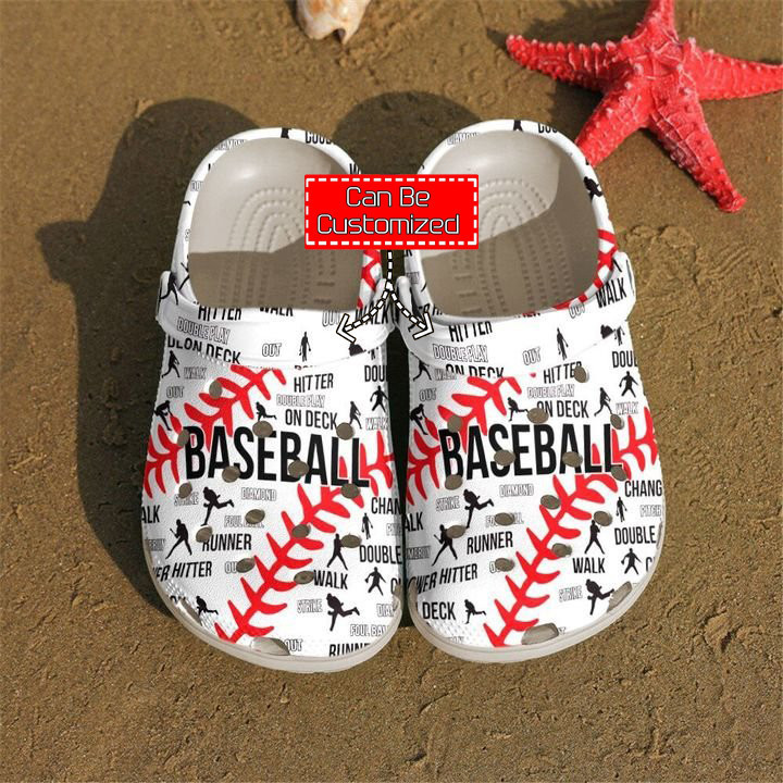 Baseball - Baseball Pattern Clog Shoes For Men And Women