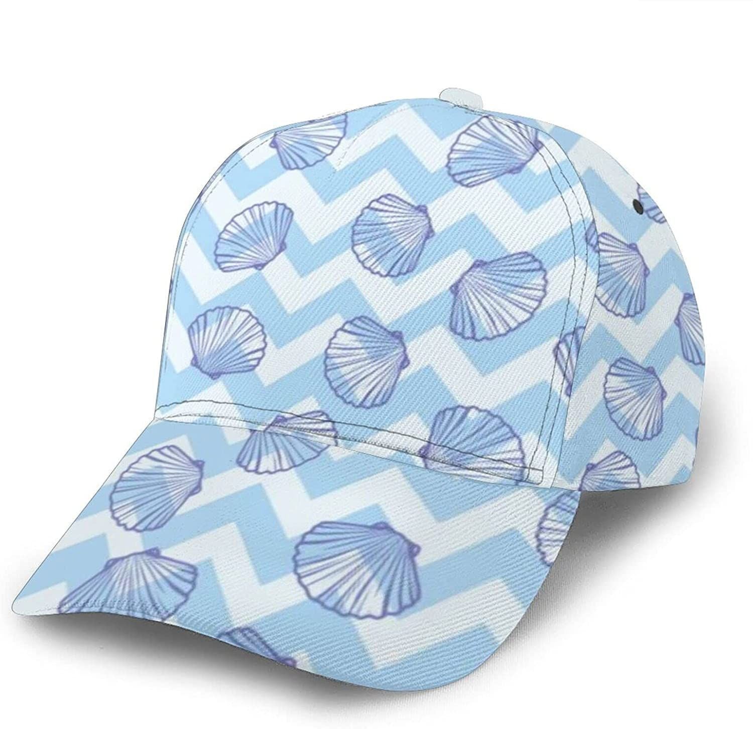 Baseball Cap 3D Seashells Marine Stripe Fashion Caps Trucker Hats Outdoor Hat  Black Trucker Hats Custom Hats Gifts For Men & Women