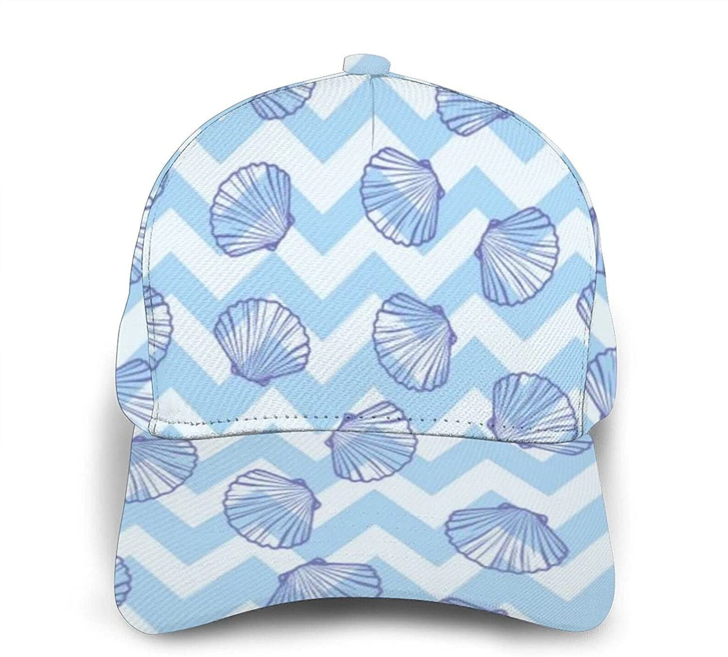 Baseball Cap 3D Seashells Marine Stripe Fashion Caps Trucker Hats Outdoor Hat  Black Trucker Hats Custom Hats Gifts For Men & Women