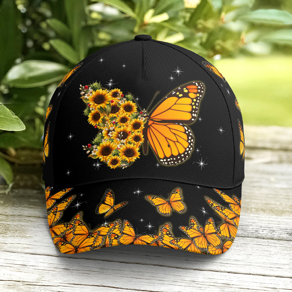 Baseball Cap For Butterflies Lovers Monarch Butterfly Design Trucker Hats Custom Hats Gifts For Men & Women