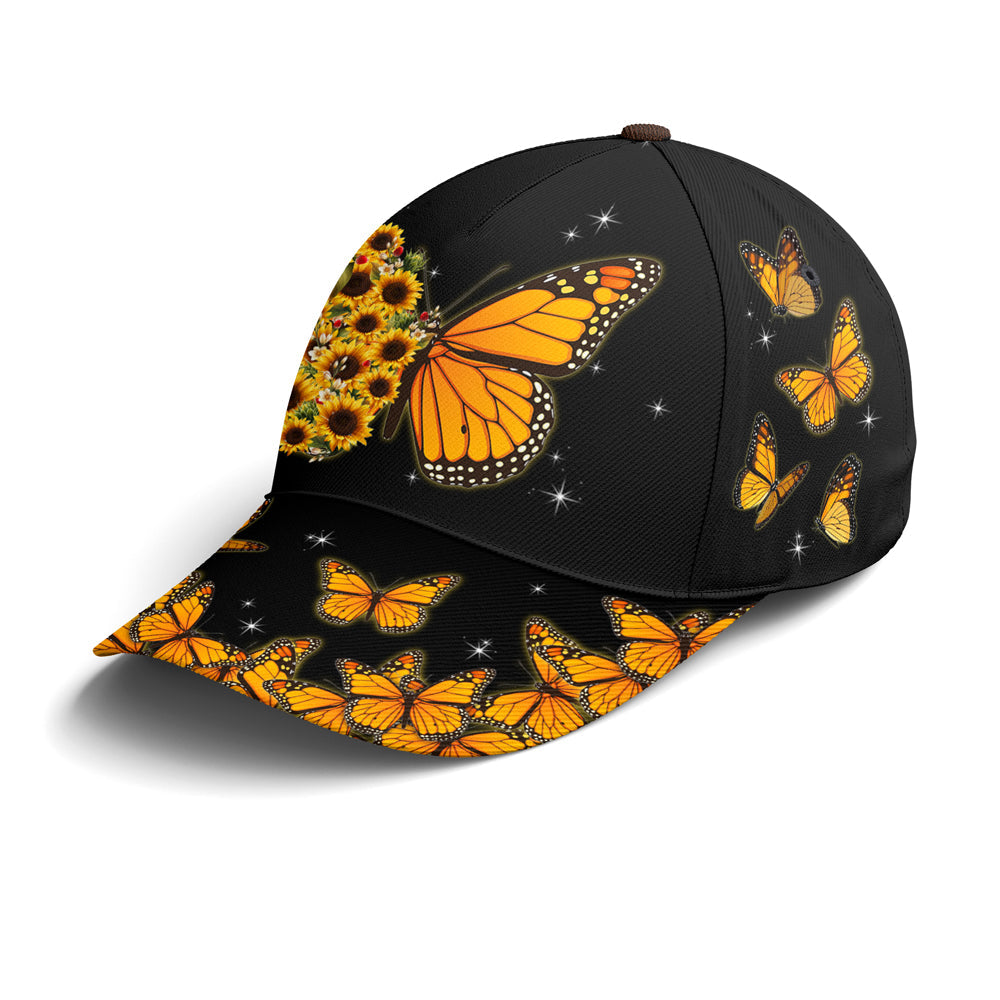 Baseball Cap For Butterflies Lovers Monarch Butterfly Design Trucker Hats Custom Hats Gifts For Men & Women