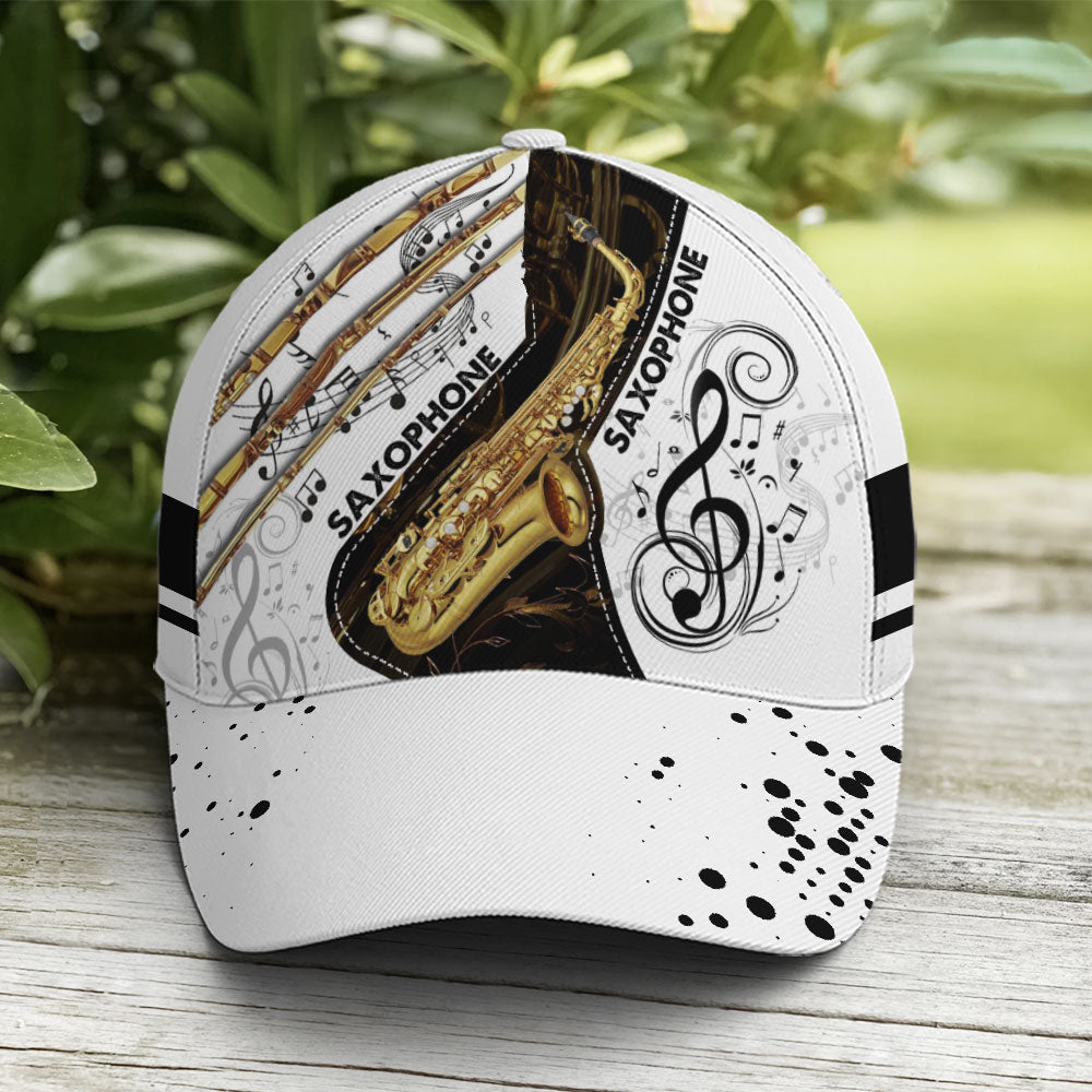 Baseball Cap For Saxophone Lovers Twotone Pattern Trucker Hats Custom Hats Gifts For Men & Women